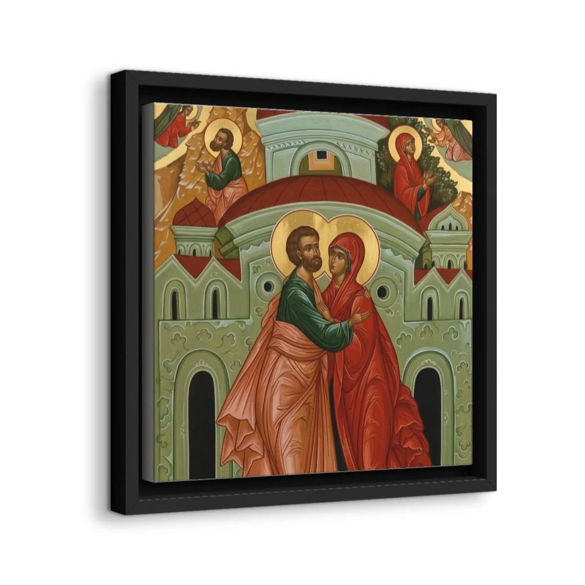 Saints Joachim and Anne icon on gallery-wrapped canvas, product photo 2
