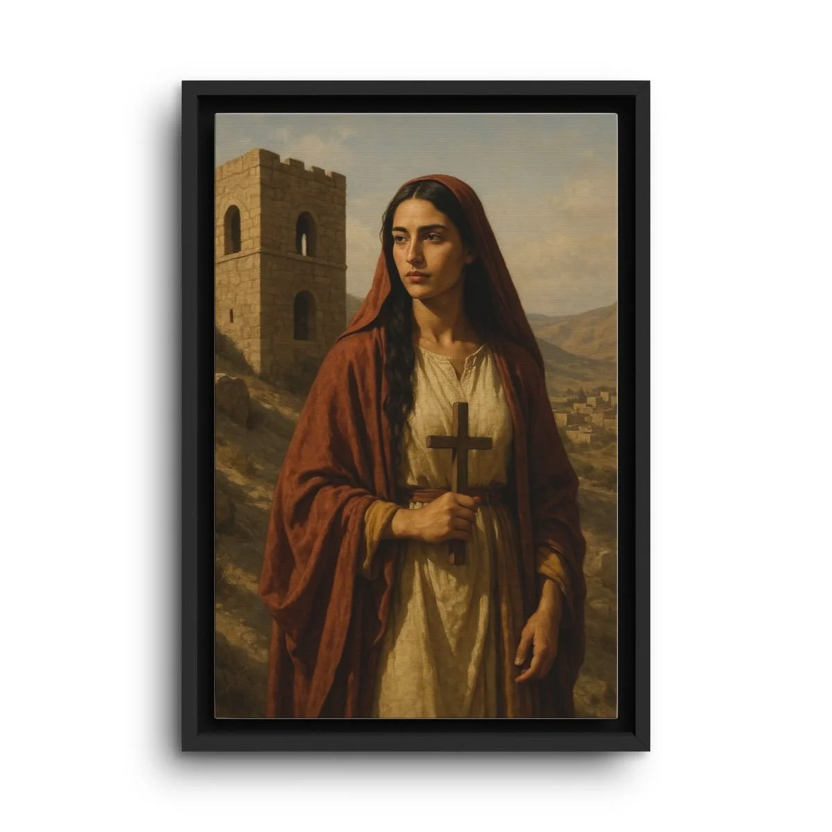 Saint Barbara the Great Martyr framed canvas icon print