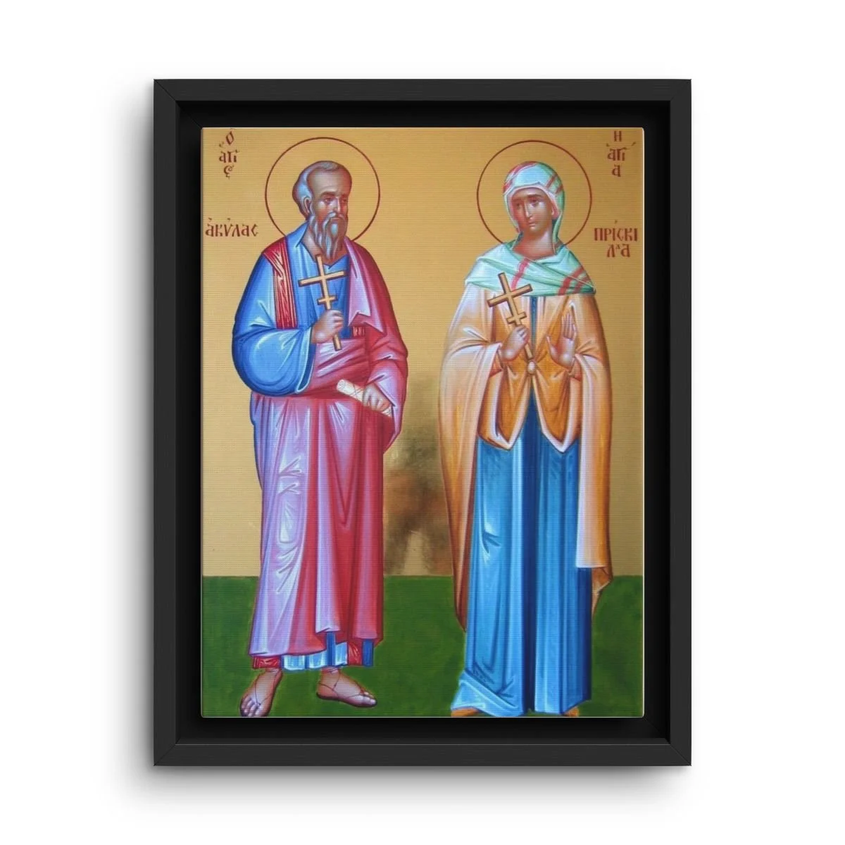 Aquila & Priscilla framed canvas icon print