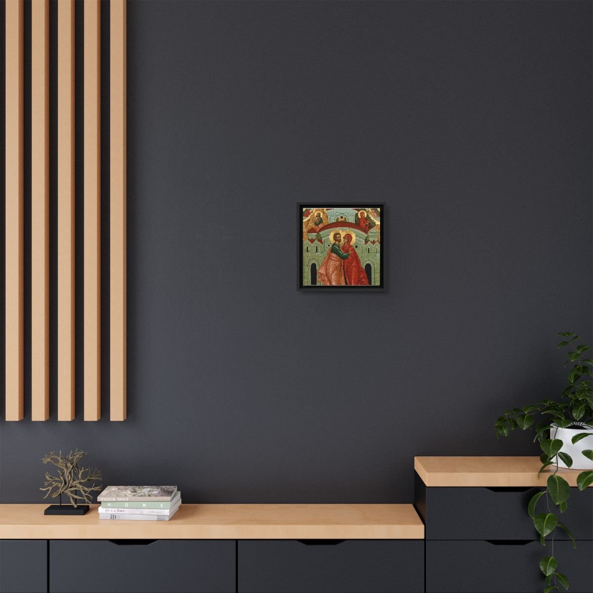 Saints Joachim and Anne icon on gallery-wrapped canvas, product photo 4