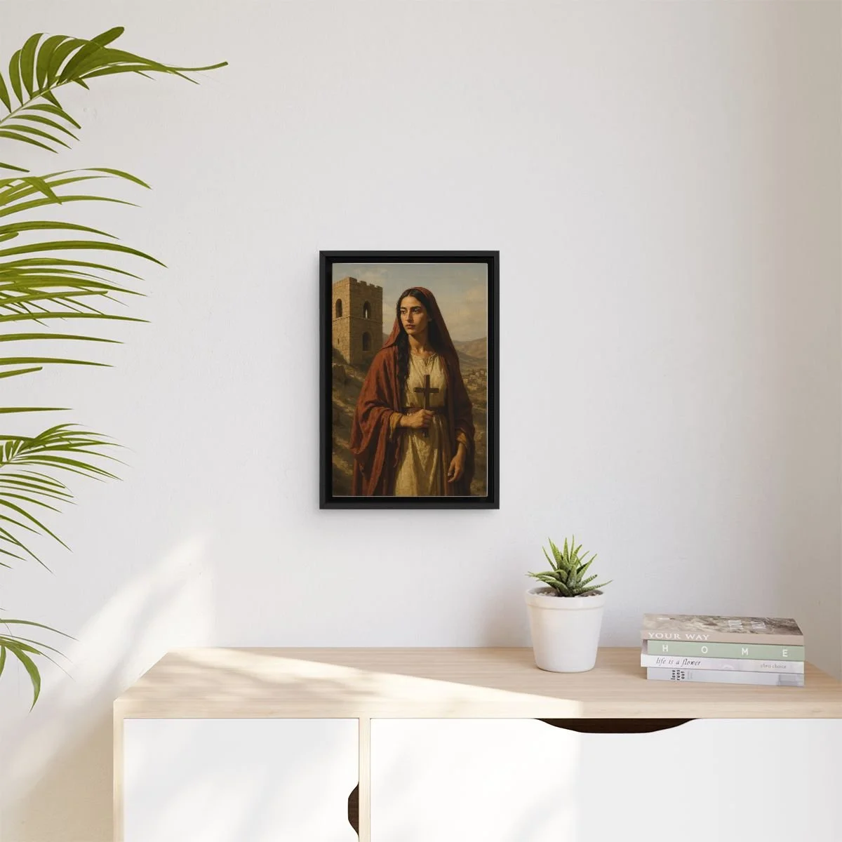 Saint Barbara the Great Martyr icon on gallery-wrapped canvas, product photo 3