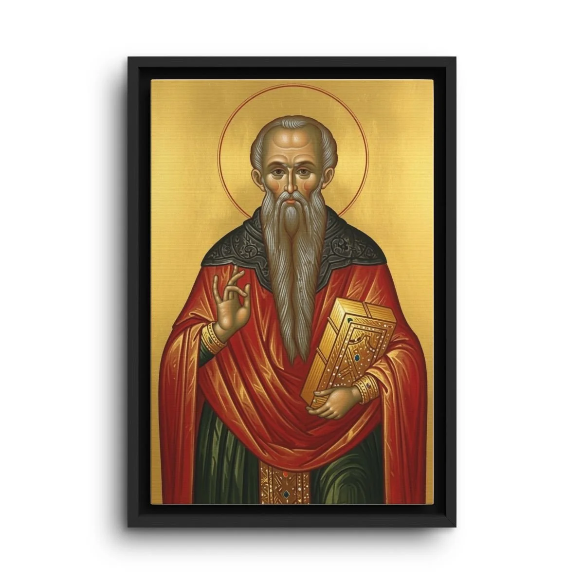 Saint Charalambos framed canvas icon print