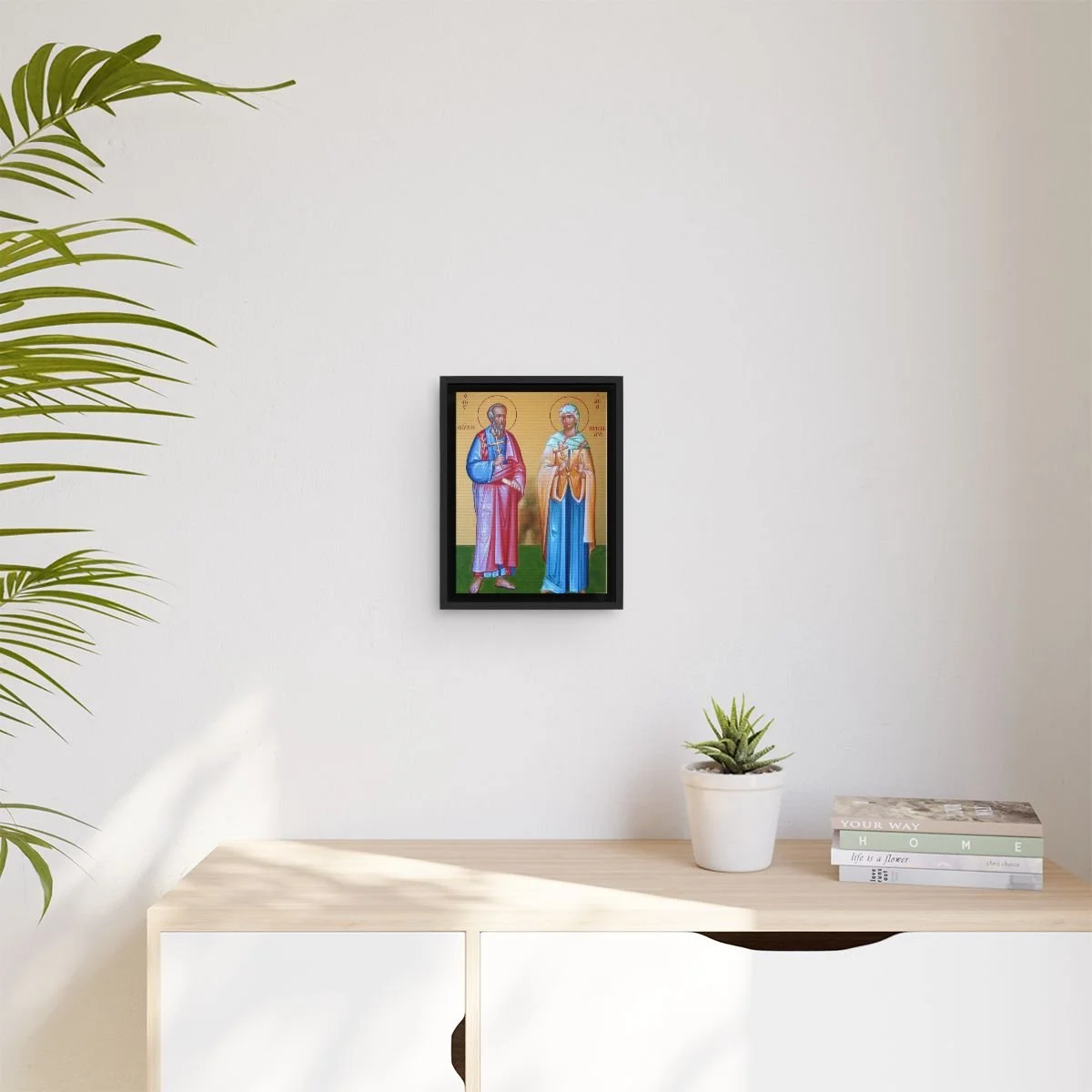 Aquila & Priscilla icon on gallery-wrapped canvas, product photo 3