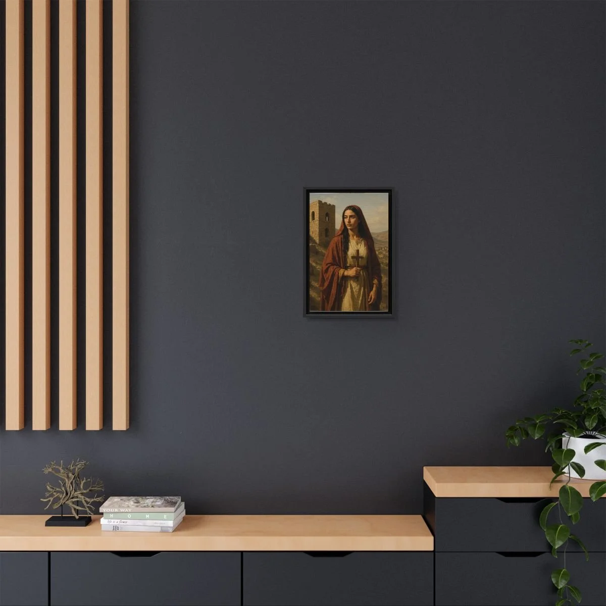 Saint Barbara the Great Martyr icon on gallery-wrapped canvas, product photo 4