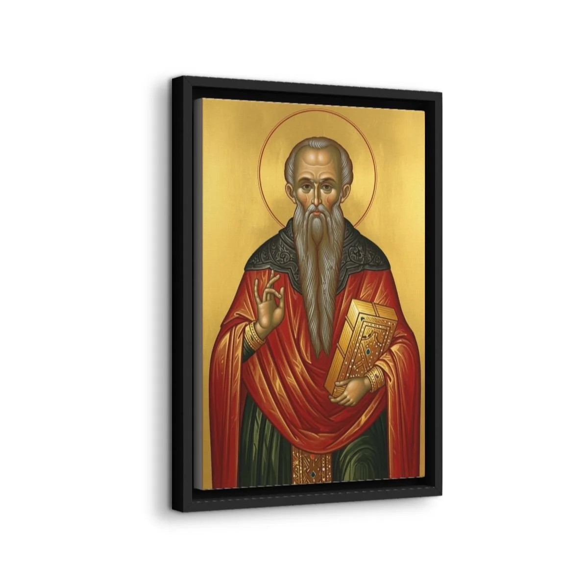 Saint Charalambos icon on gallery-wrapped canvas, product photo 2