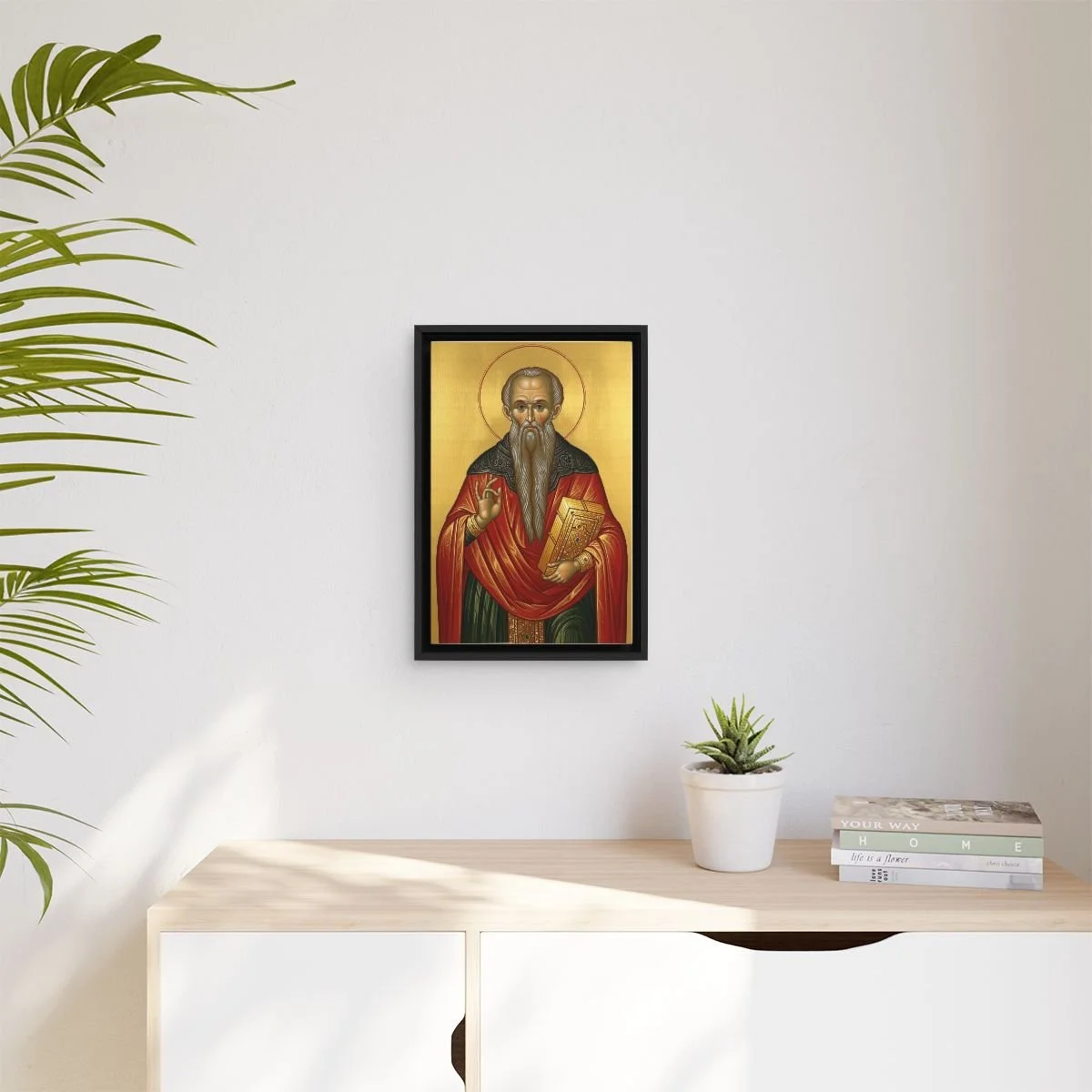 Saint Charalambos icon on gallery-wrapped canvas, product photo 3