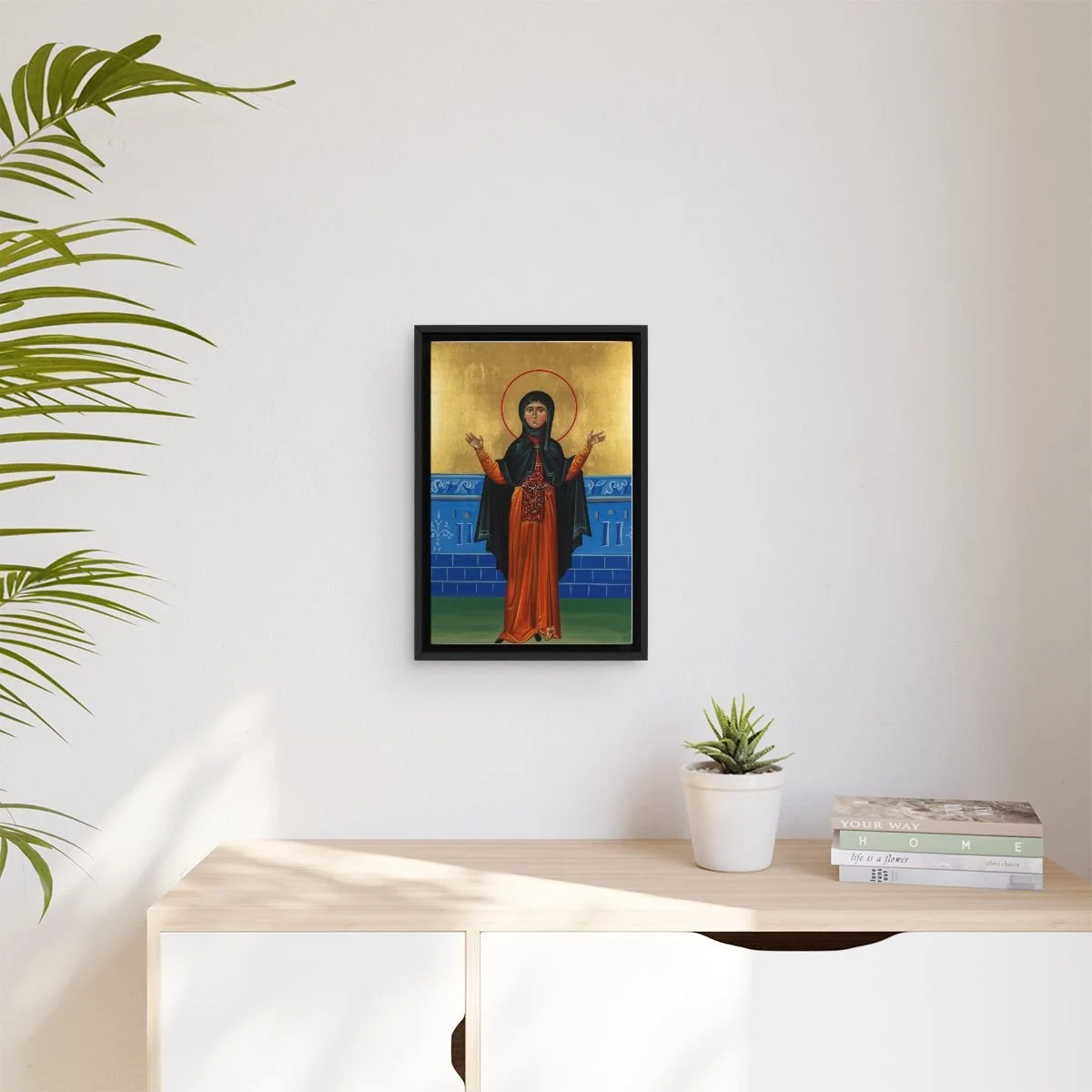Amma Theodula of the Desert icon on gallery-wrapped canvas, product photo 3