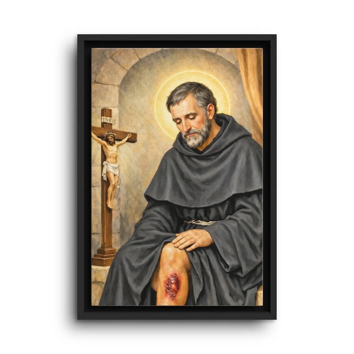Saint Peregrine Laziosi framed canvas icon print