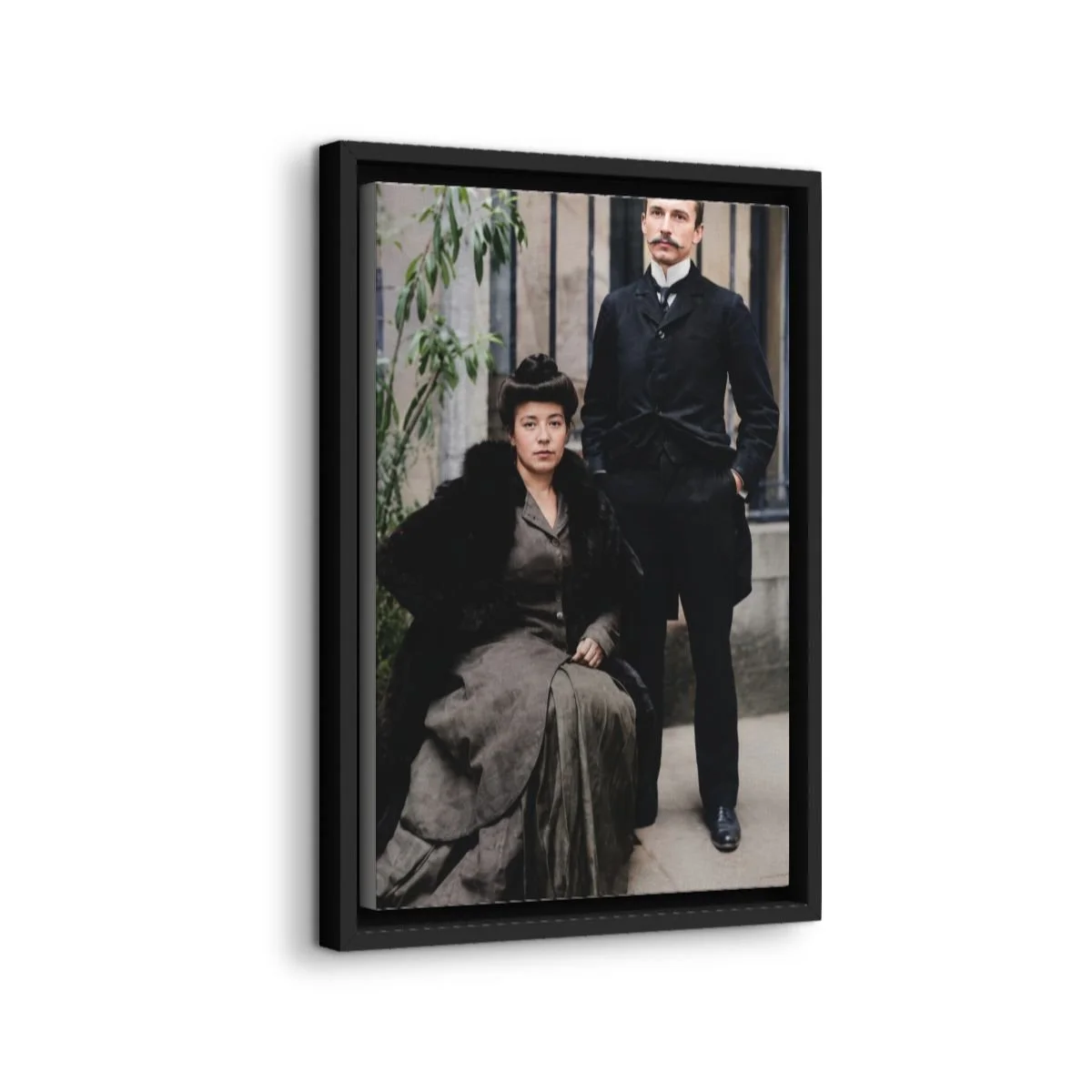 Blessed Luigi and Blessed Maria Beltrame Quattrocchi icon on gallery-wrapped canvas, product photo 2