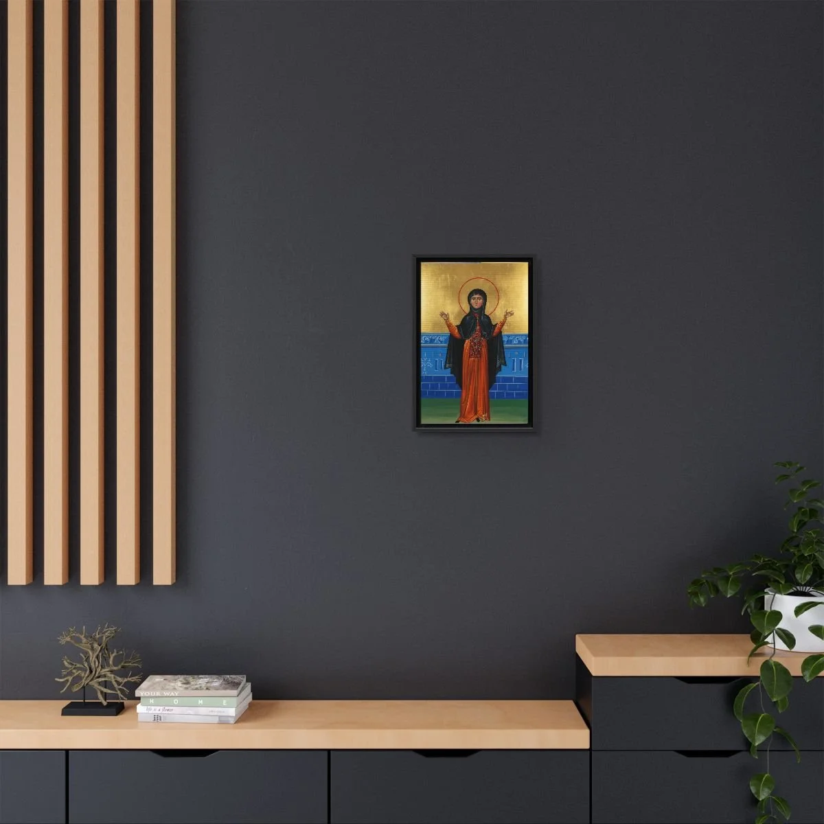 Amma Theodula of the Desert icon on gallery-wrapped canvas, product photo 4