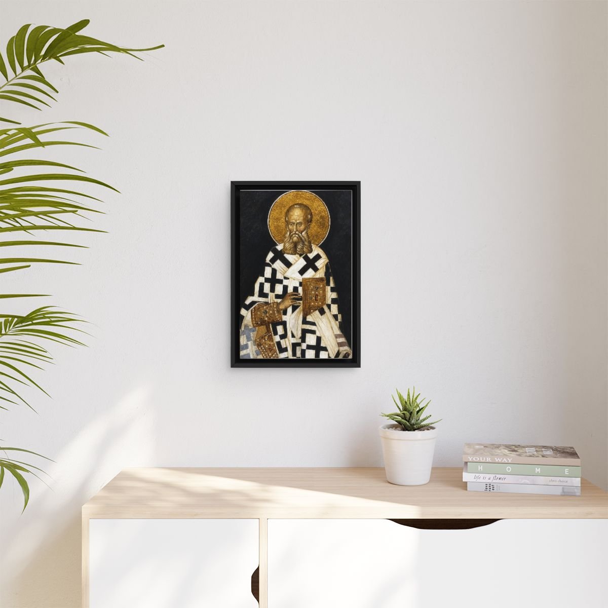 Saint Gregory the Theologian icon on gallery-wrapped canvas, product photo 3