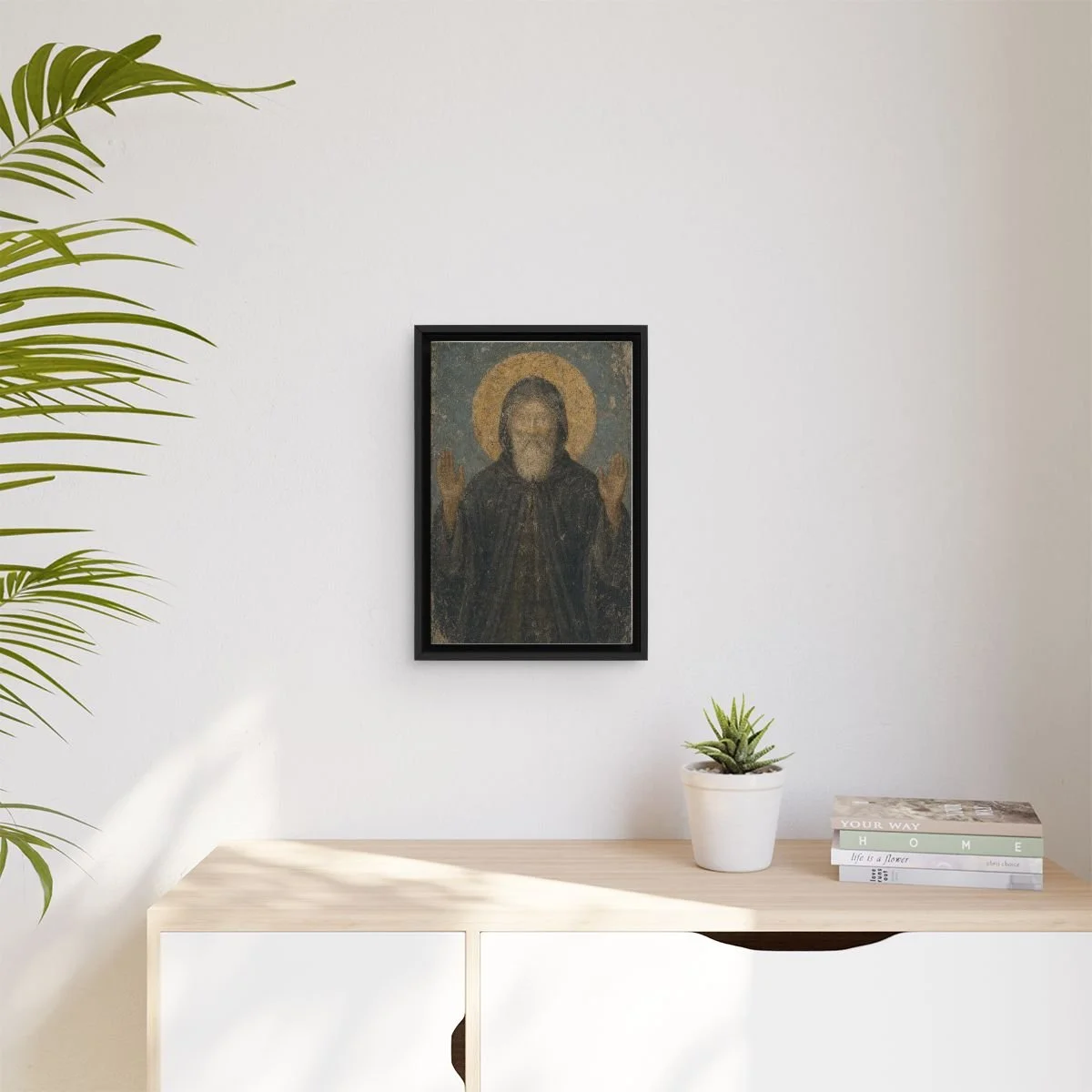 Saint Nohra icon on gallery-wrapped canvas, product photo 3