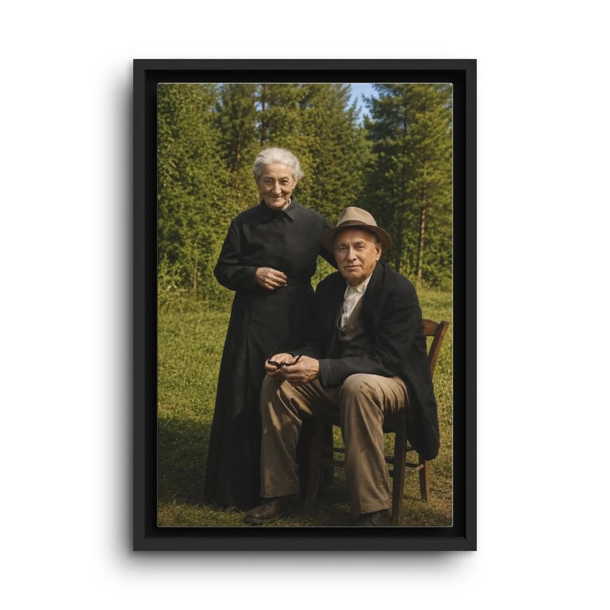 Venerable Sergio & Domenica Bernardini framed canvas icon print