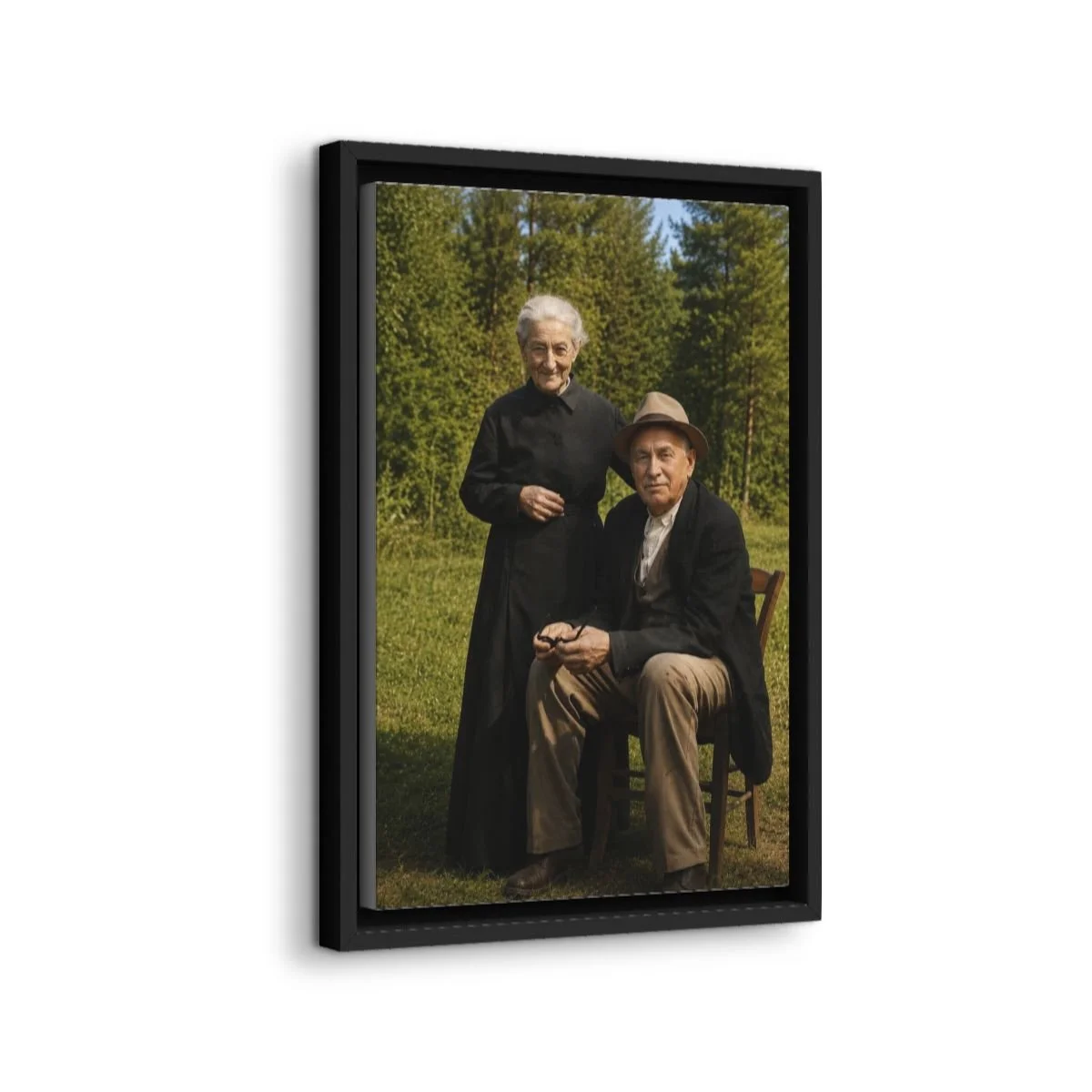 Venerable Sergio & Domenica Bernardini icon on gallery-wrapped canvas, product photo 2