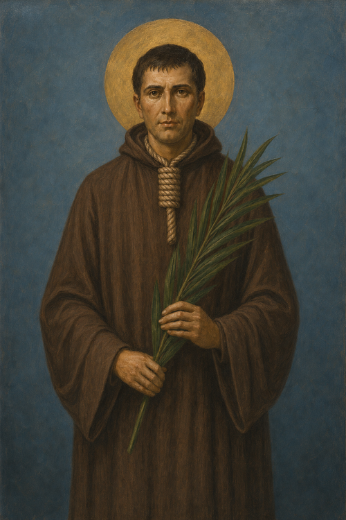 Saint Andries Wouters Prayer Card, Martyr of Gorkum