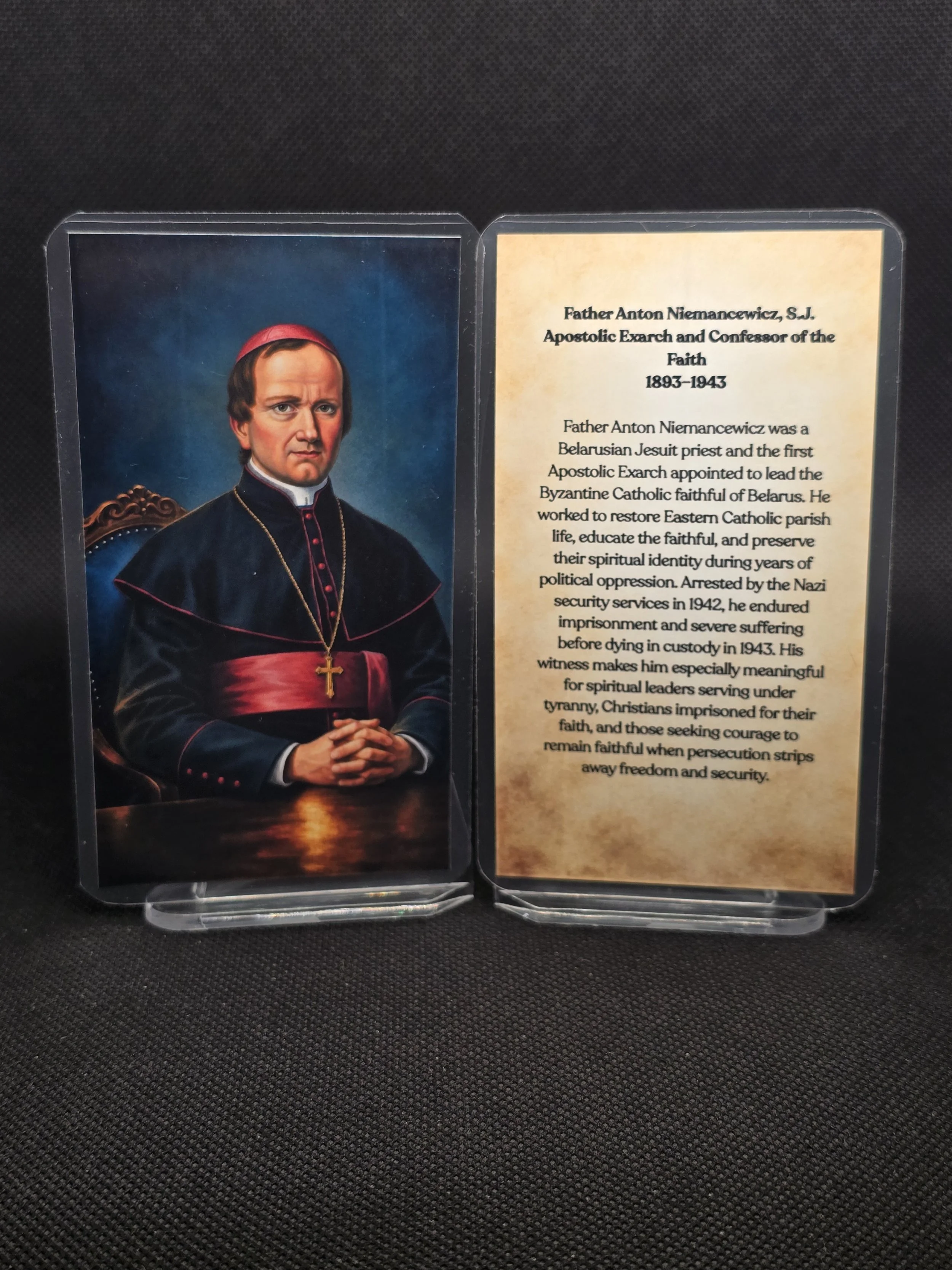 Blessed Anton Niemancewicz Prayer Card – Patron for Imprisonment for Faith, Courage Under Interrogation & Endurance Through Political Persecution