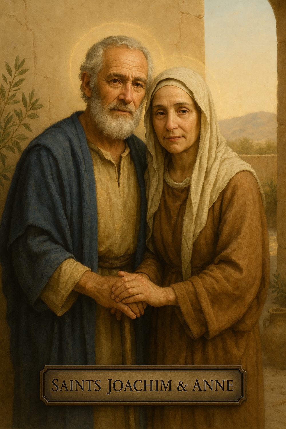 Saints Joachim and Anna Prayer Card — patron of married couples and those awaiting children