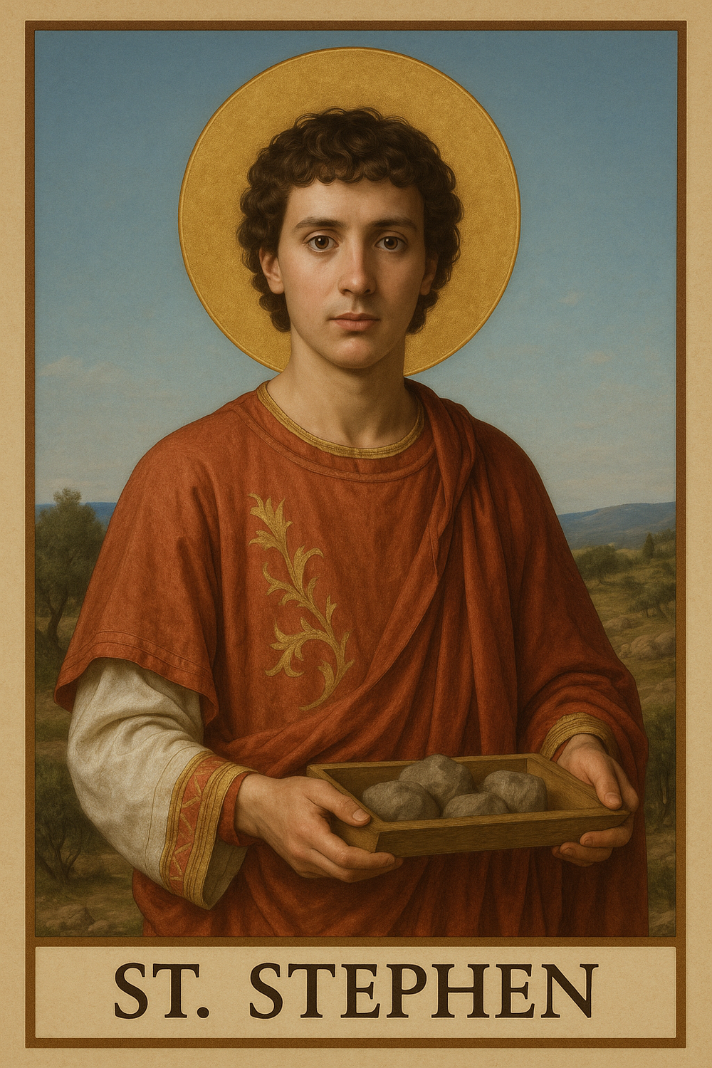 Saint Stephen the Protomartyr Prayer Card