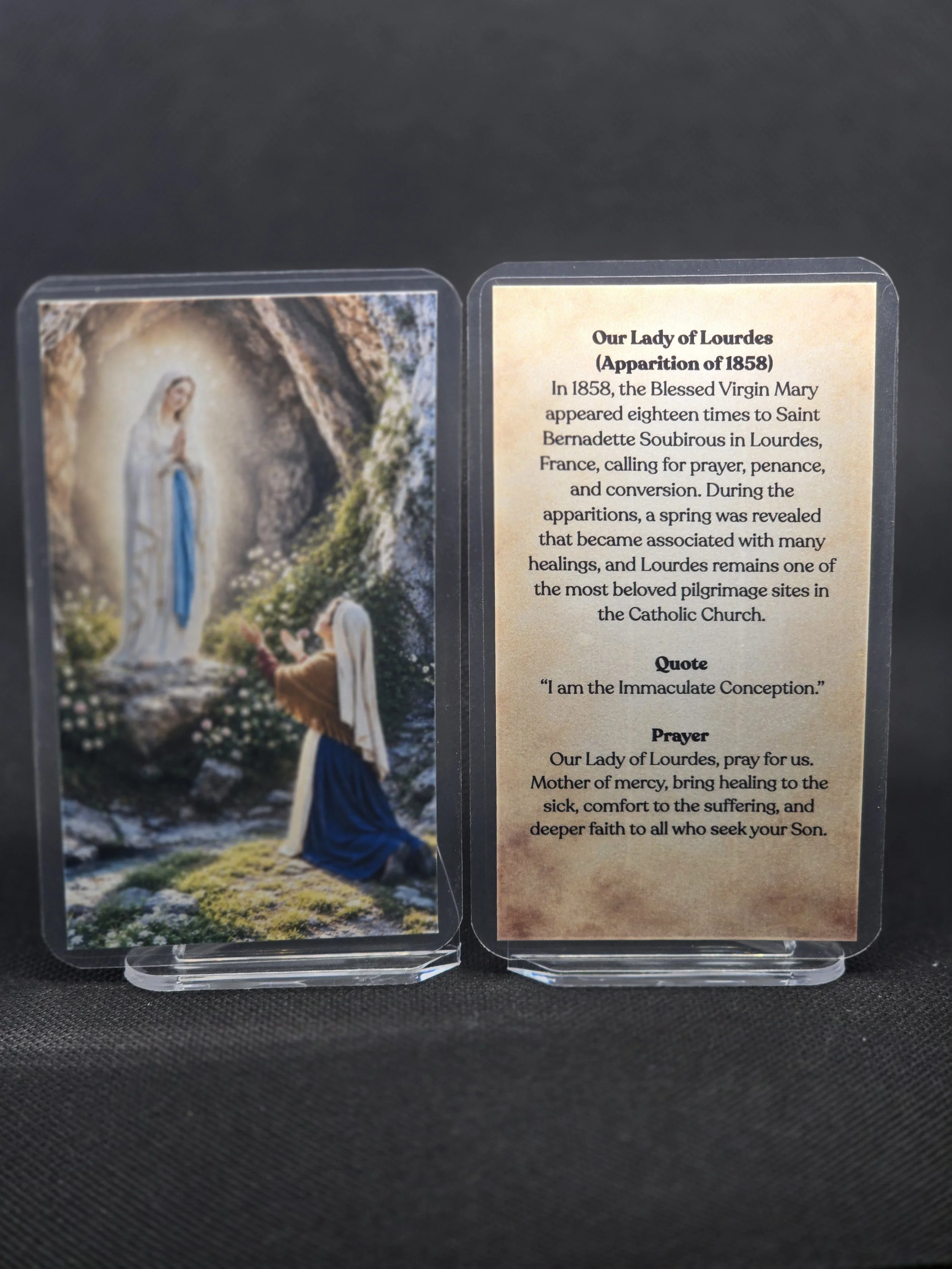 Our Lady of Lourdes - Prayer Card