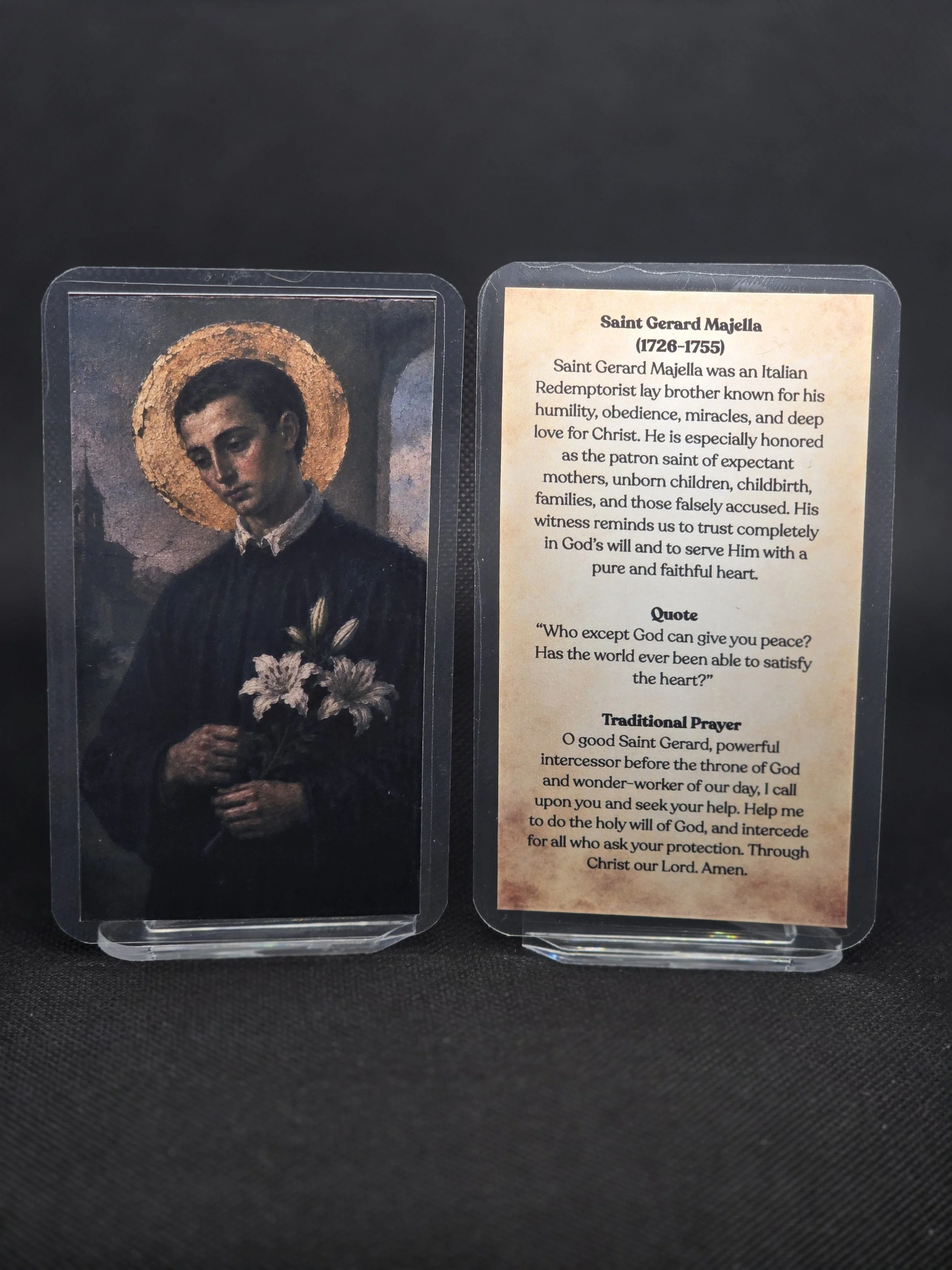 Saint Gerard Majella Prayer Card – Patron for Pregnancy, Fertility & Safe Childbirth