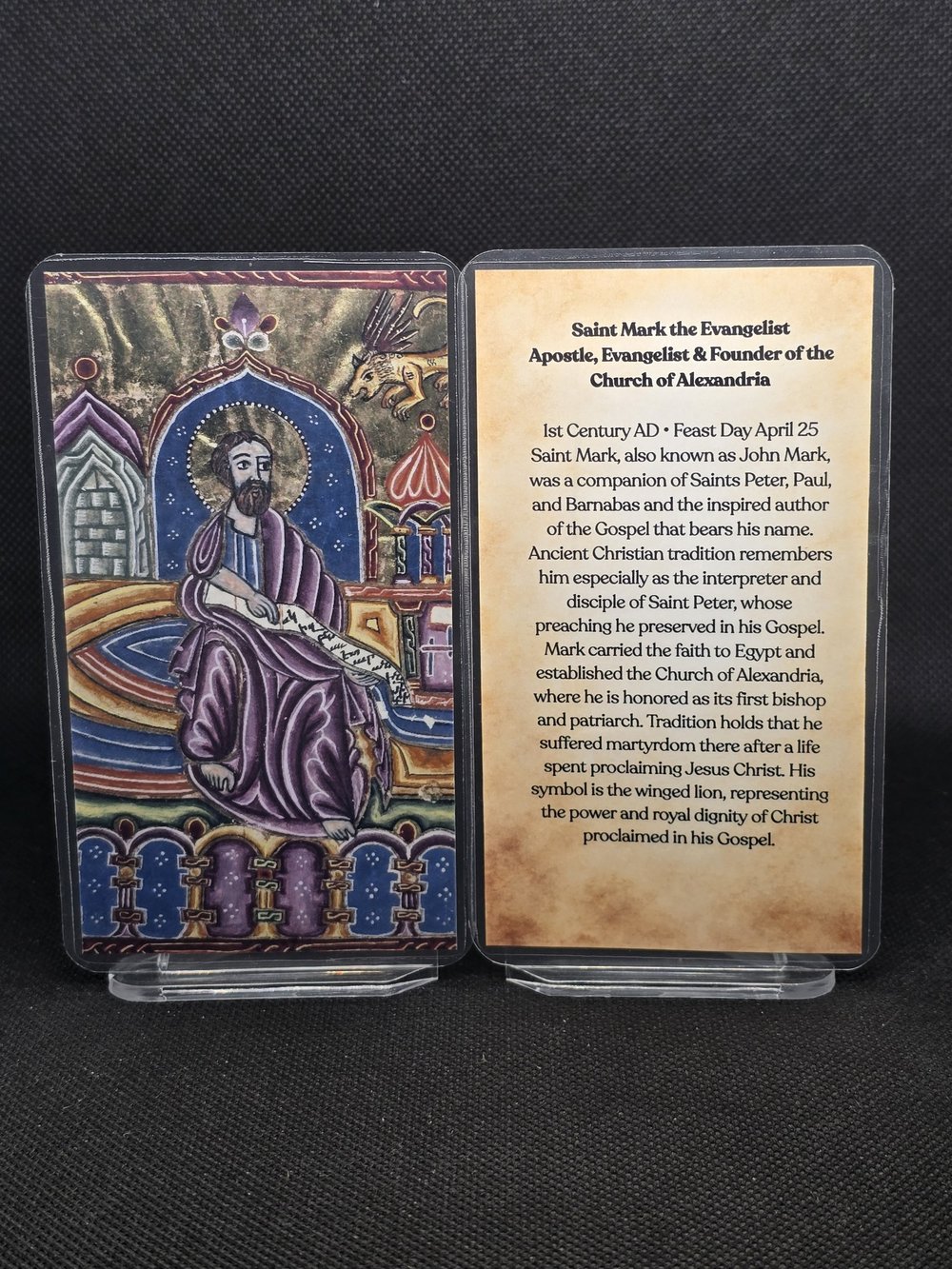 Saint Mark the Evangelist Prayer Card