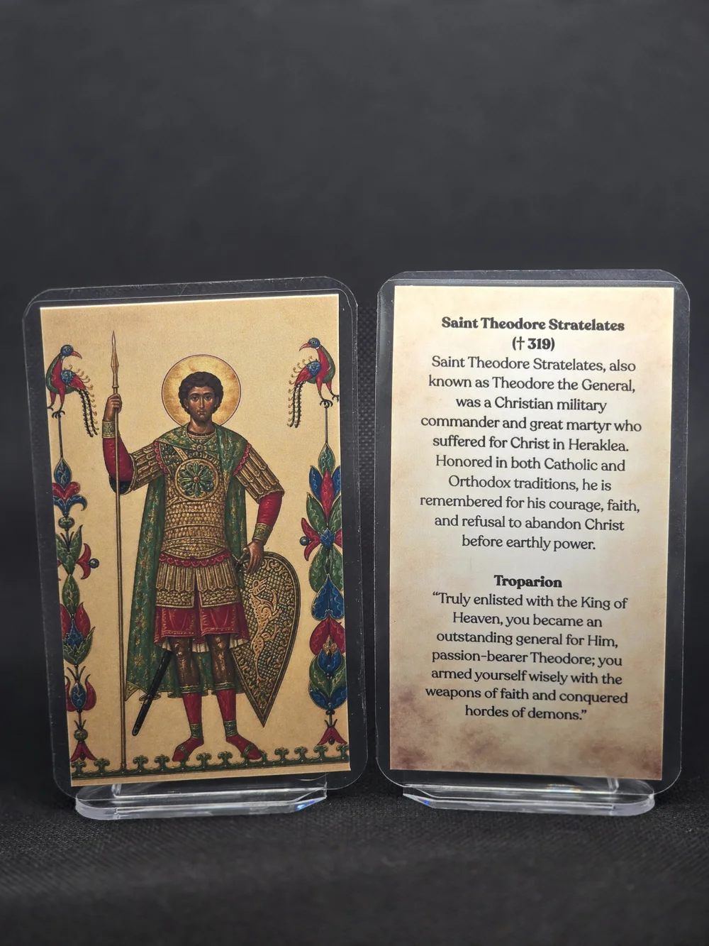 Saint Theodore Stratelates Prayer Card