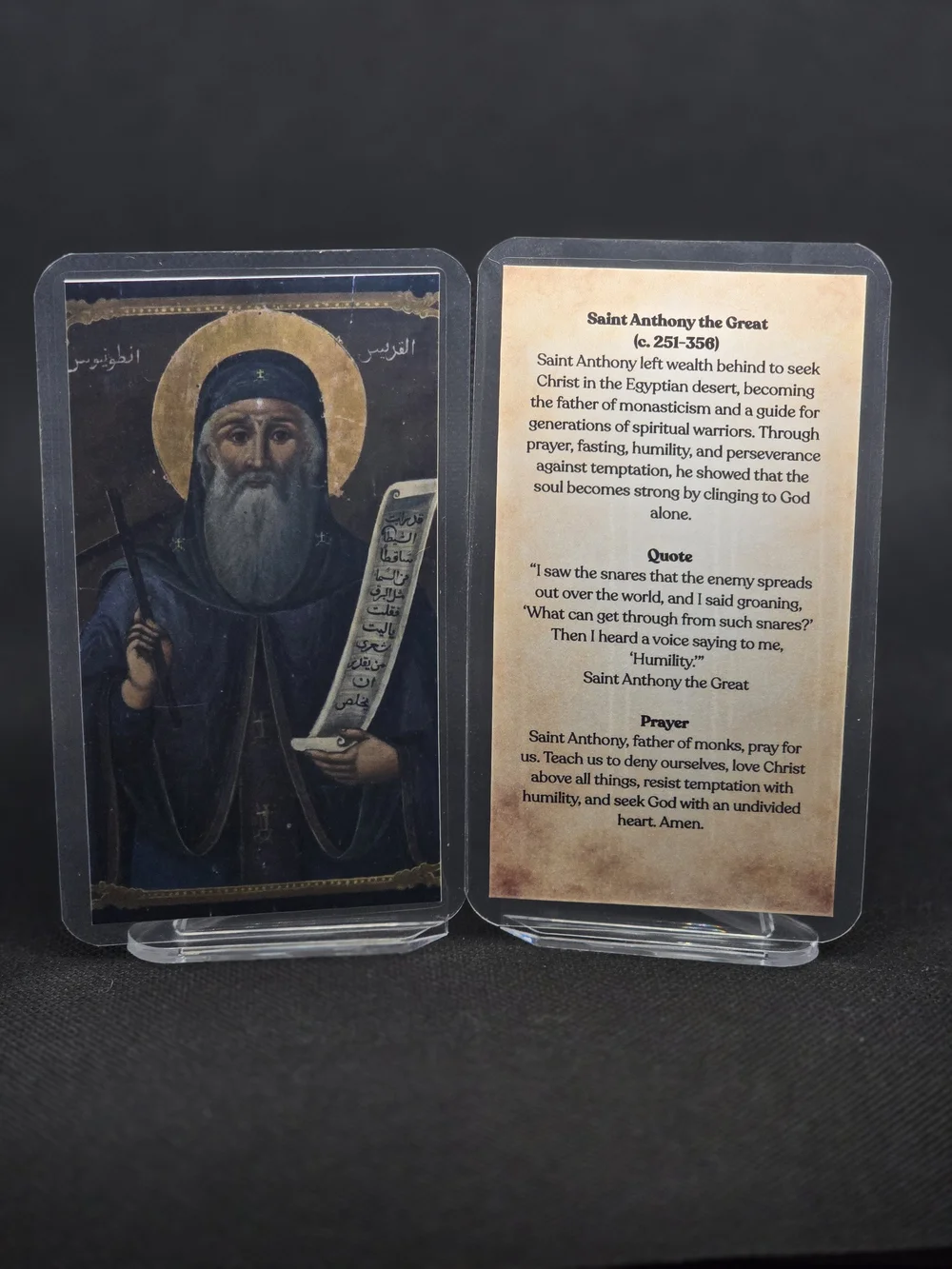 Saint Anthony the Great Prayer Card