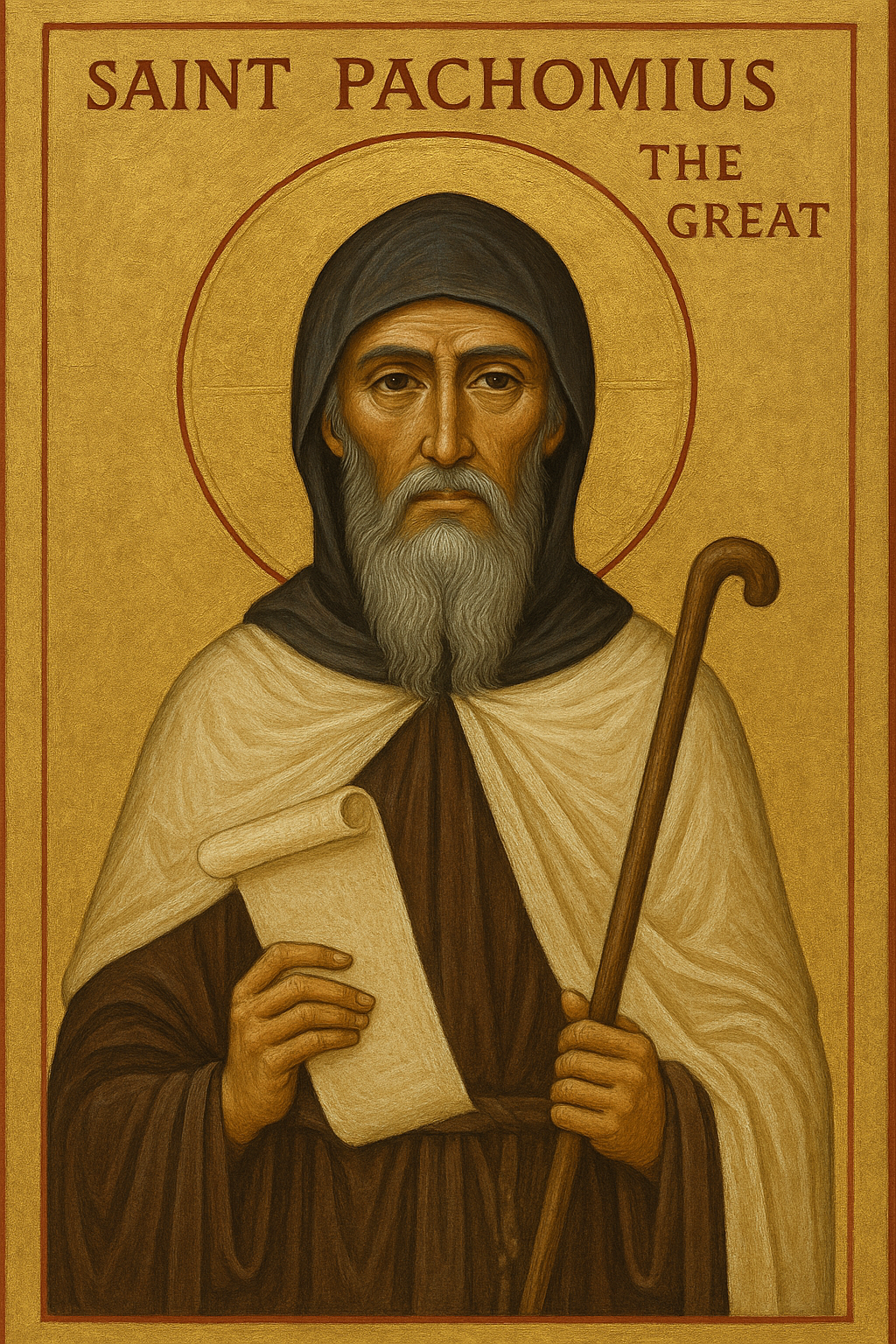 Saint Pachomius the Great Prayer Card