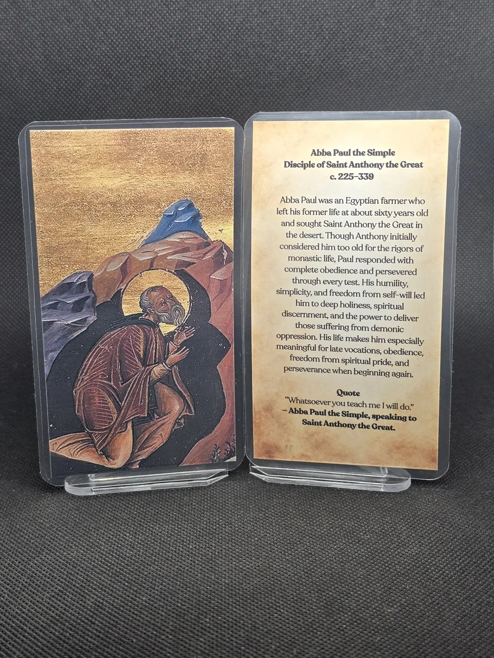 Abba Paul the Simple Prayer Card