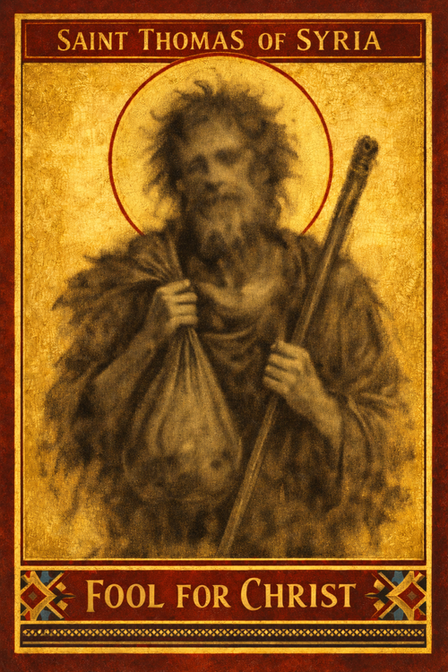 Thomas the Fool Prayer Card