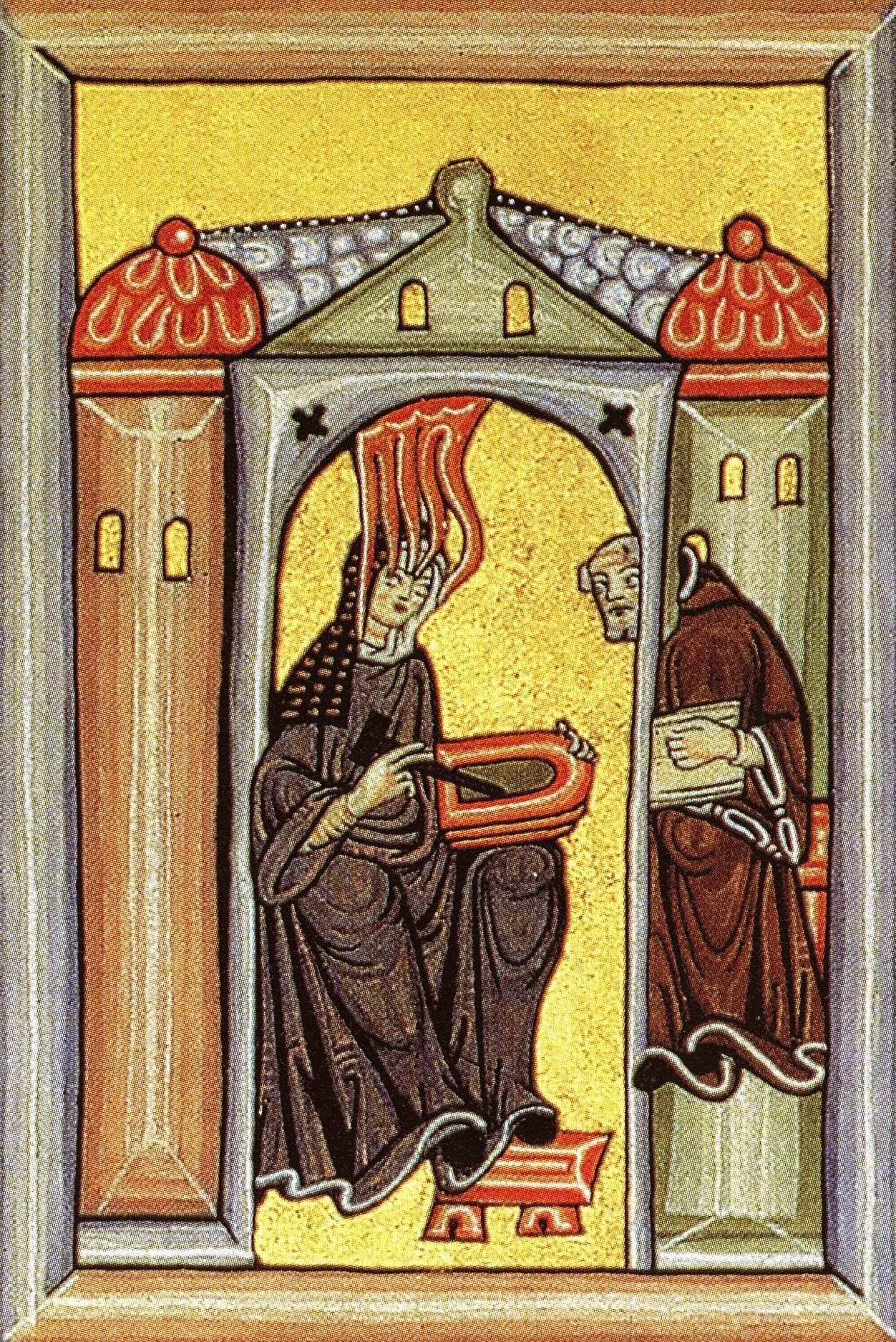 Saint Hildegard of Bingen Prayer Card – Patron for Chronic Illness, Hormonal Imbalance & Spiritual Burnout