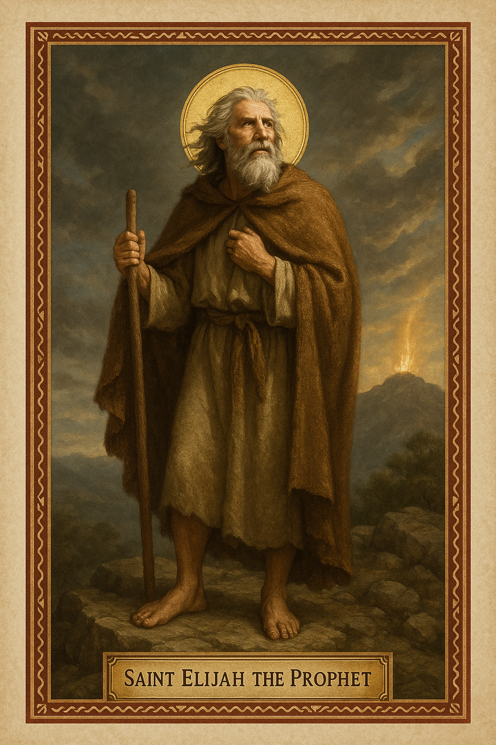 Saint Elijah the Prophet Prayer Card