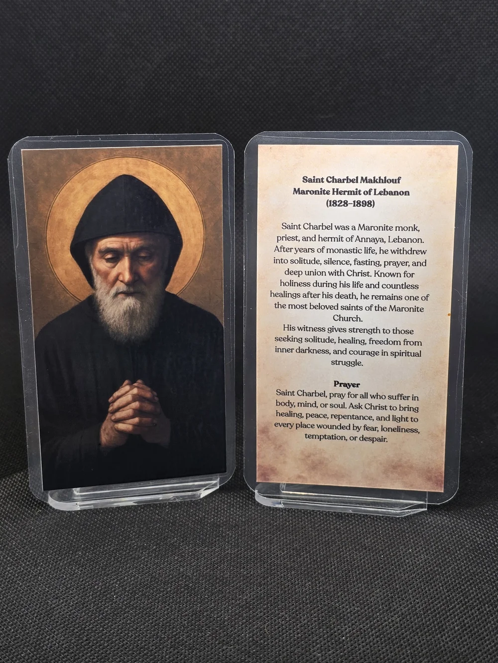 Saint Charbel Prayer Card