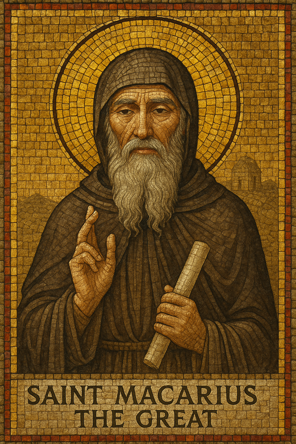 Saint Macarius the Great Prayer Card