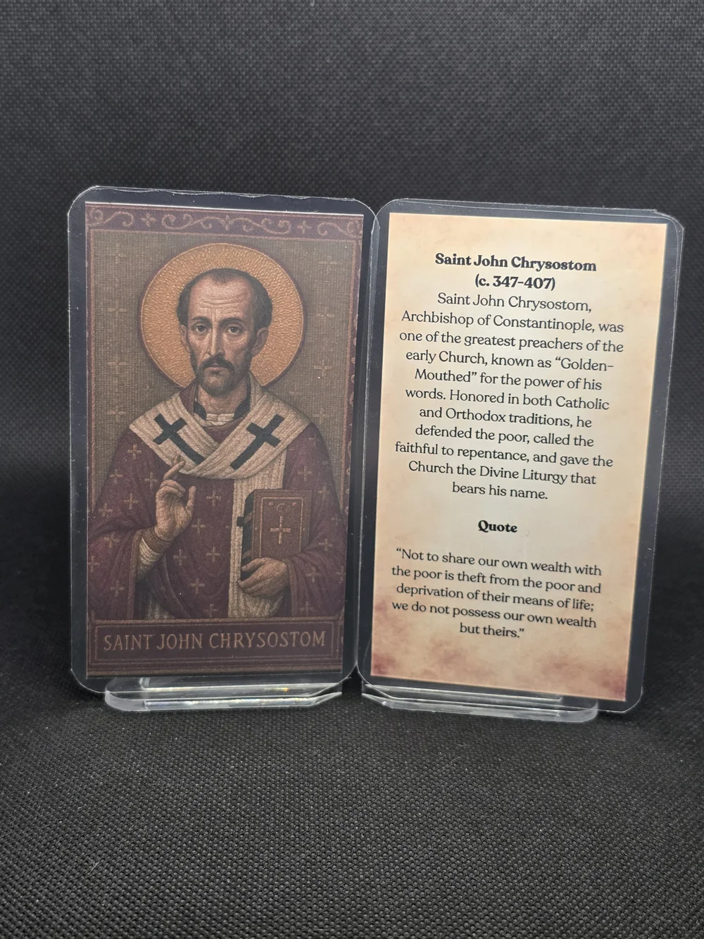 Saint John Chrysostom Prayer Card