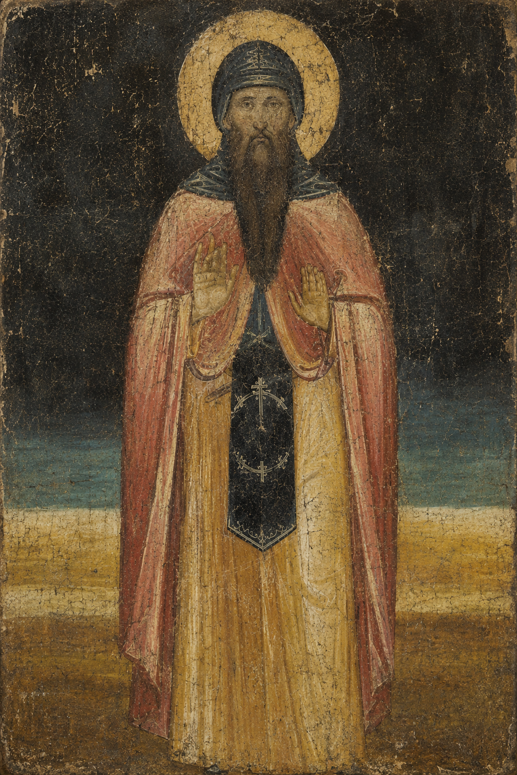 Saint Maximos the Hut-Burner Prayer Card – Patron for Spiritual Burnout, Radical Detachment & Finding God After Losing Everything