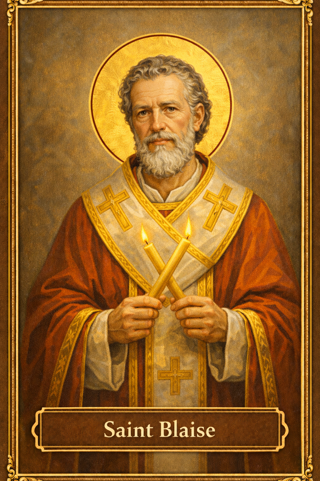 Saint Blaise Prayer Card