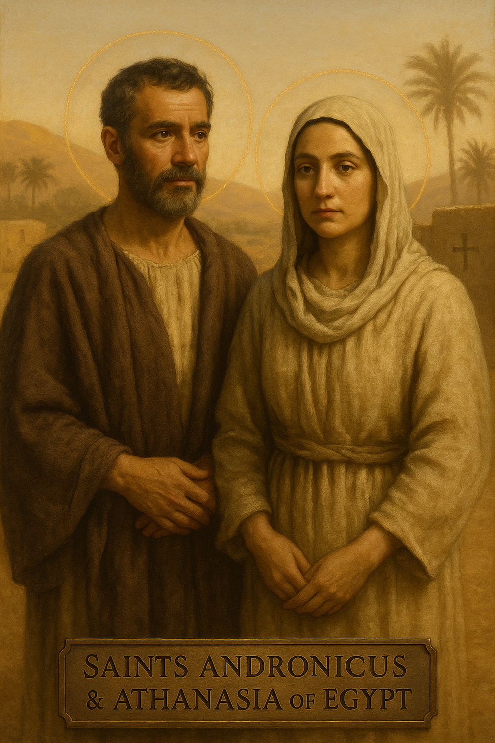 Saints Adrian and Natalia Prayer Card
