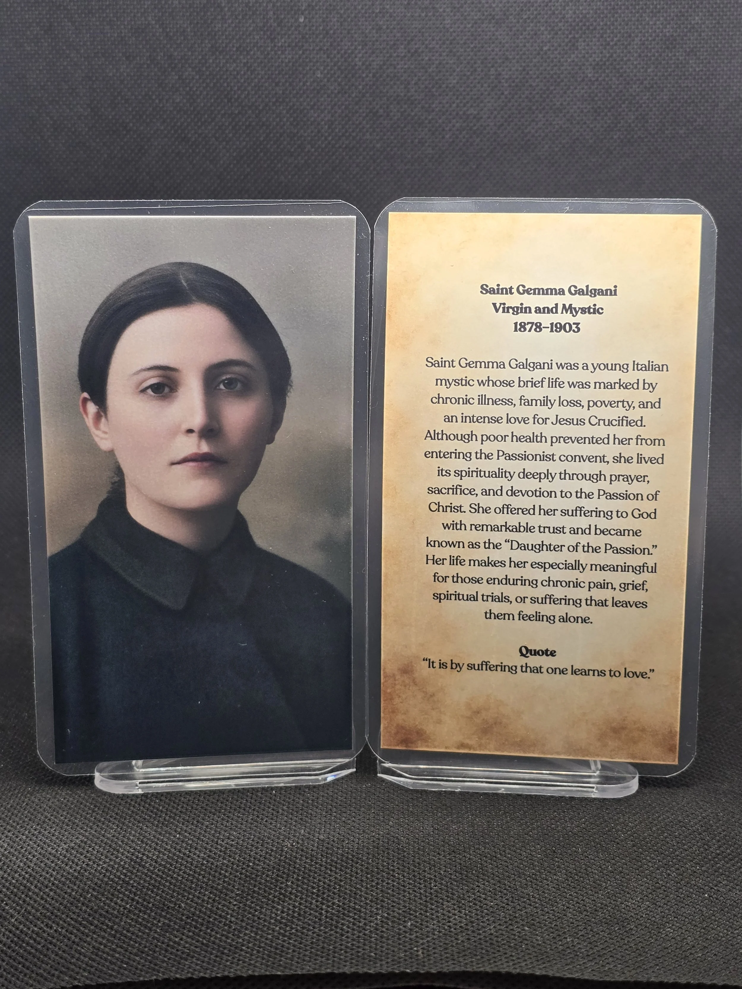 Saint Gemma Galgani Prayer Card