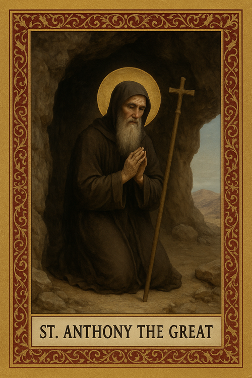 Saint Anthony the Great Prayer Card