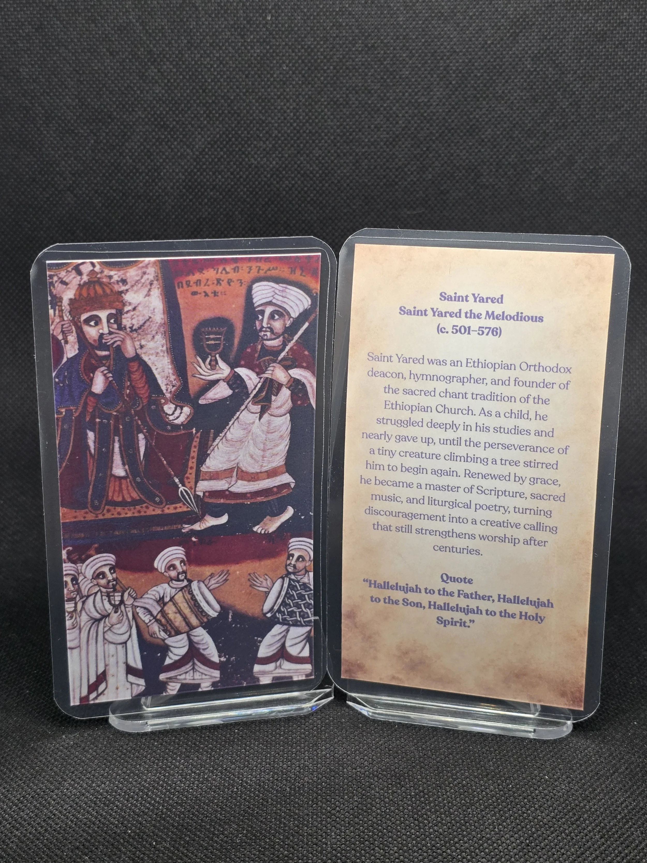 Saint Yared Prayer Card – Patron for Spiritual Renewal, Healing from Discouragement & Strength for Creative Callings