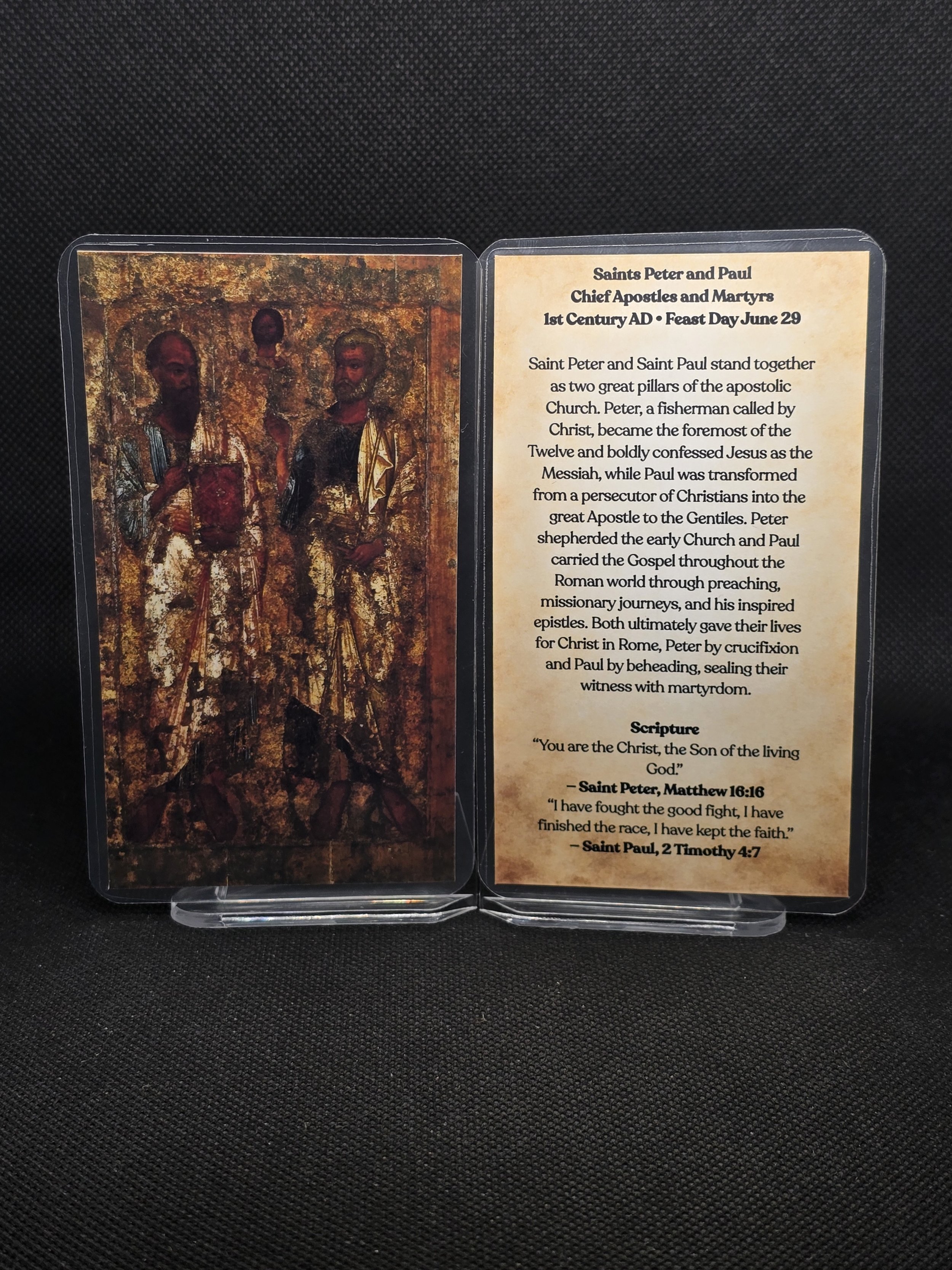 Saints Peter and Paul Prayer Card – For Conversion, Courage, Unity & Perseverance in Faith