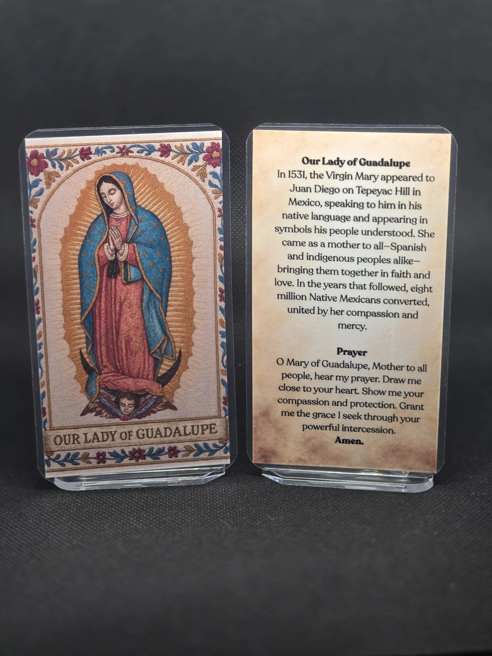 Our Lady of Guadalupe Prayer Card