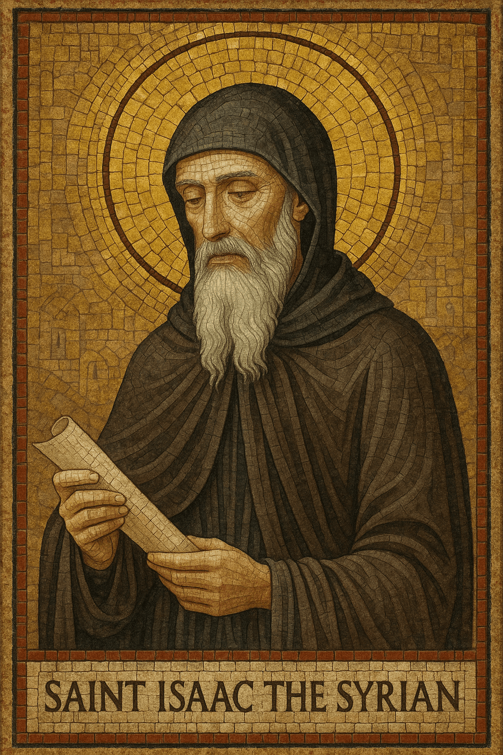 Saint Isaac the Syrian Prayer Card — Anxiety Relief