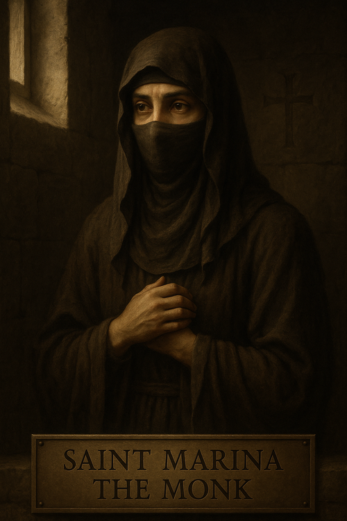 Saint Marina the Monk prayer card