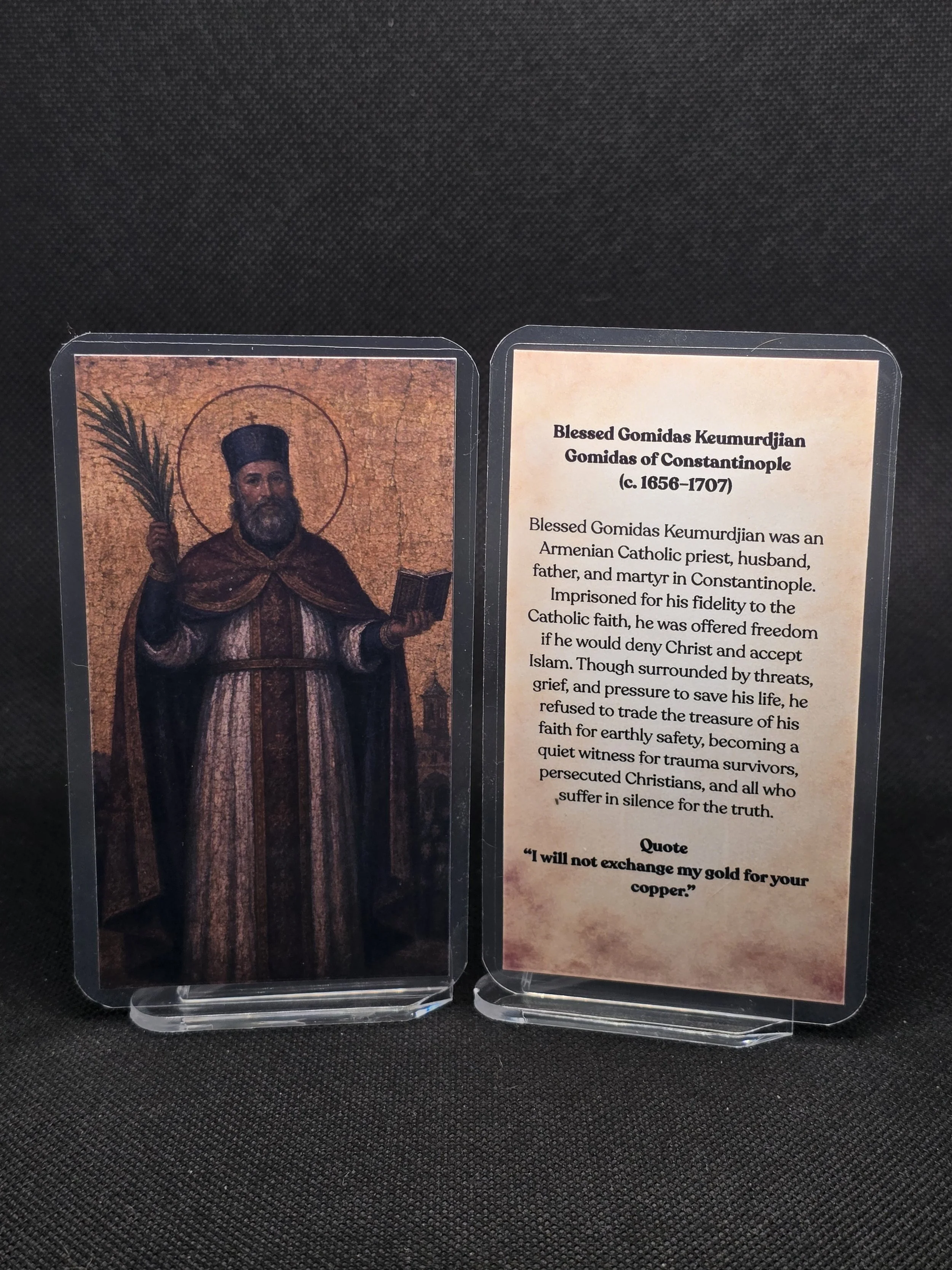 Blessed Gomidas Keumurjian (Gomidas of Constantinople) Prayer Card – Patron for Trauma Survivors, Faith Under Psychological Torture & Silent Martyrdom