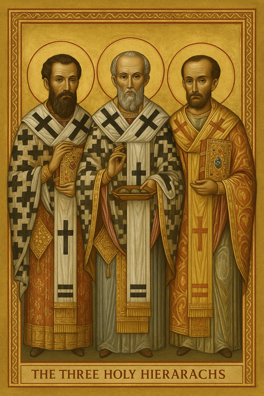 Three Holy Hierarchs Prayer Card