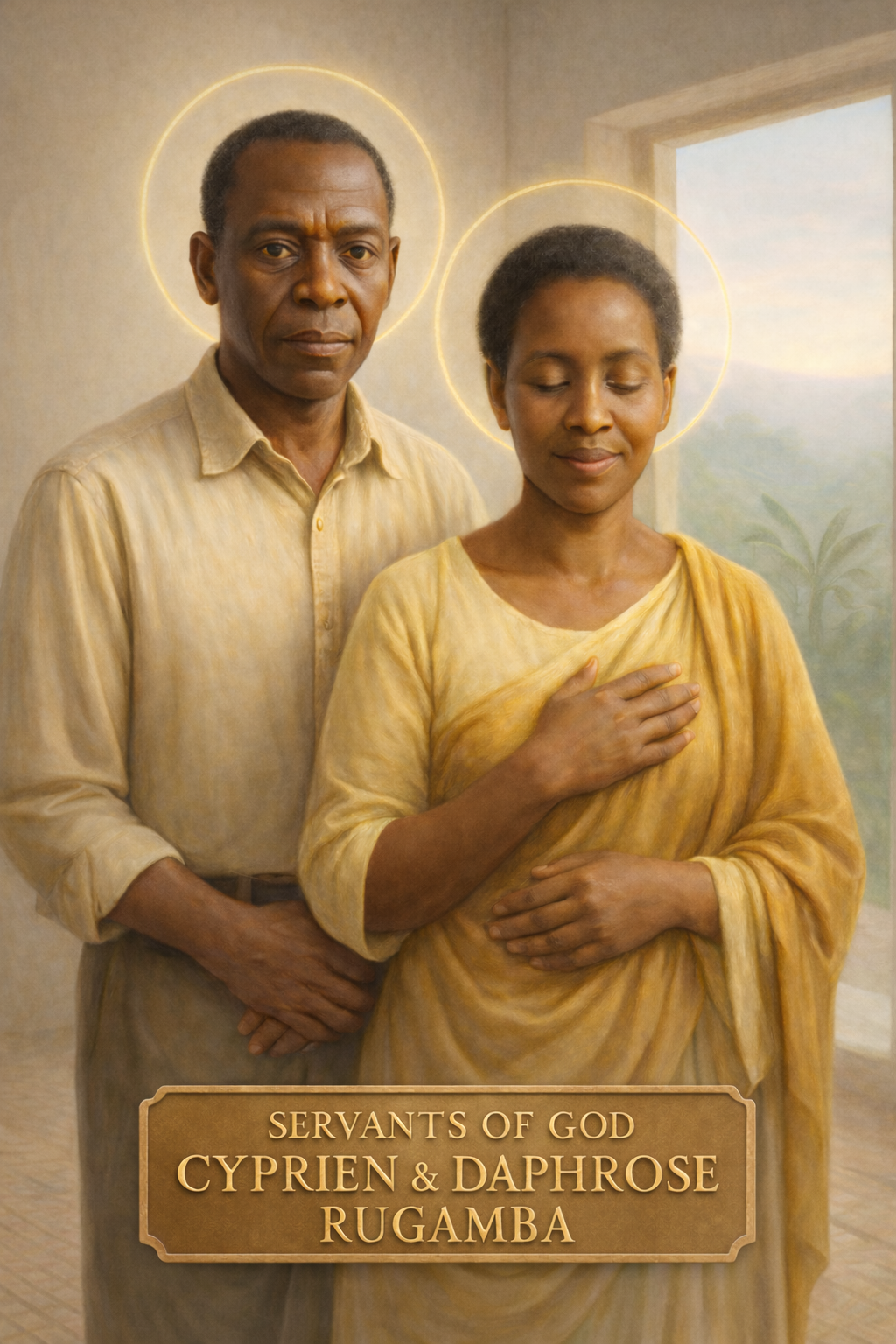 Cyprien Rugamba & Daphrose Rugamba Prayer Card – Patrons for Marriage Healing After Trauma, Forgiveness After Violence & Faith Through Loss