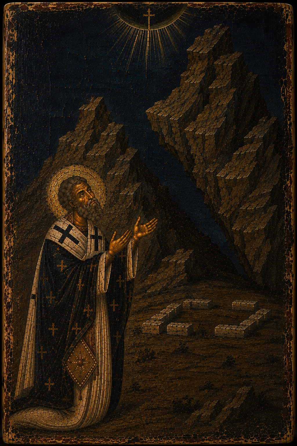 Saint Gregory the Wonderworker Mountain Miracle Prayer Card | Faith That Moves Mountains