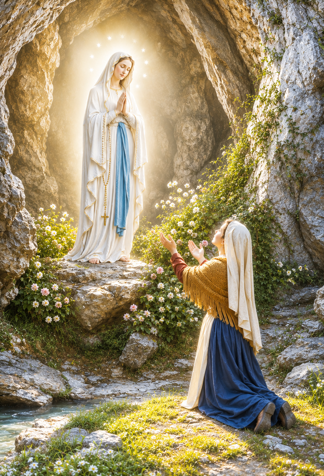 Our Lady of Lourdes - Prayer Card